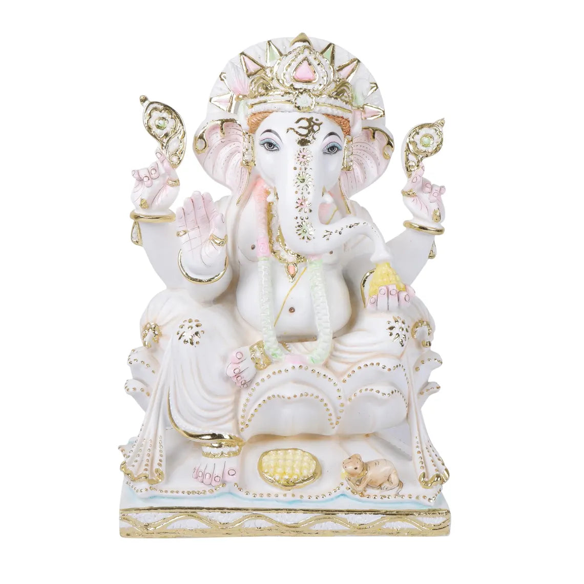 Pure Makrana Cultured Marble Ganesha 14 Inch 6