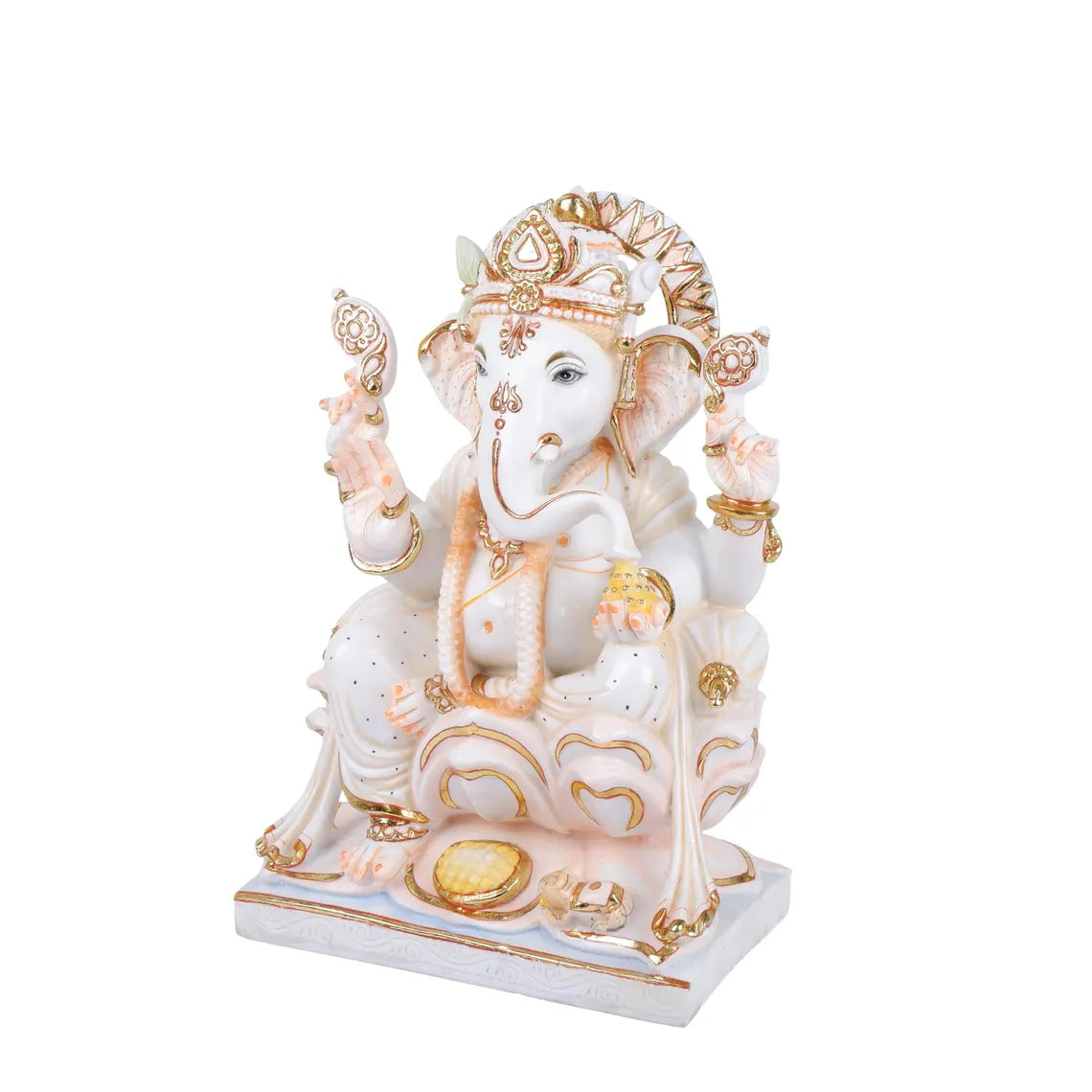 Pure Makrana Cultured Marble Ganesha 14 Inch 5