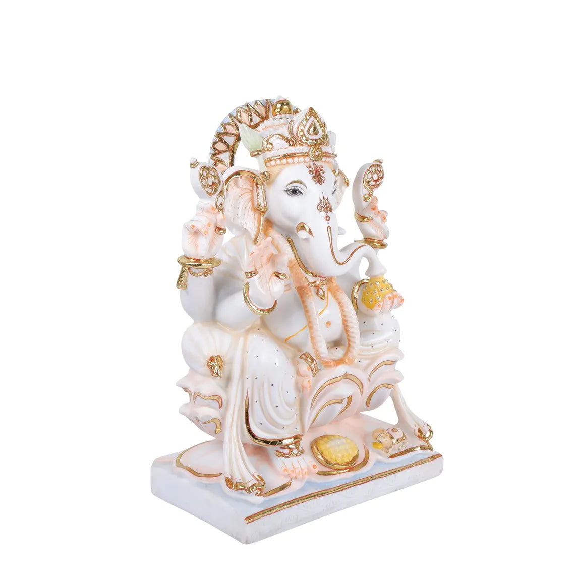 Pure Makrana Cultured Marble Ganesha 14 Inch 4