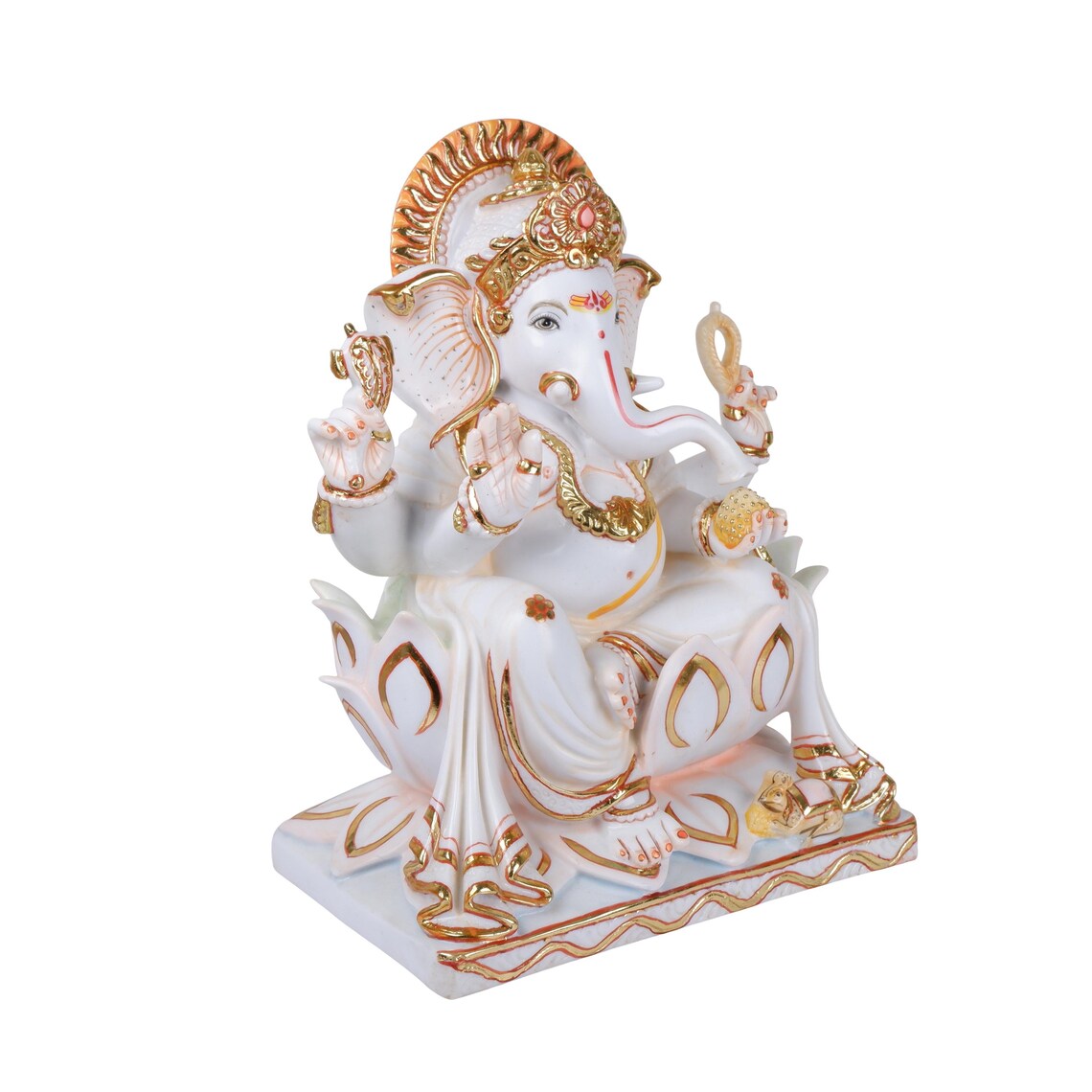 Pure Makrana Cultured Marble Ganesha 17 Inch 10