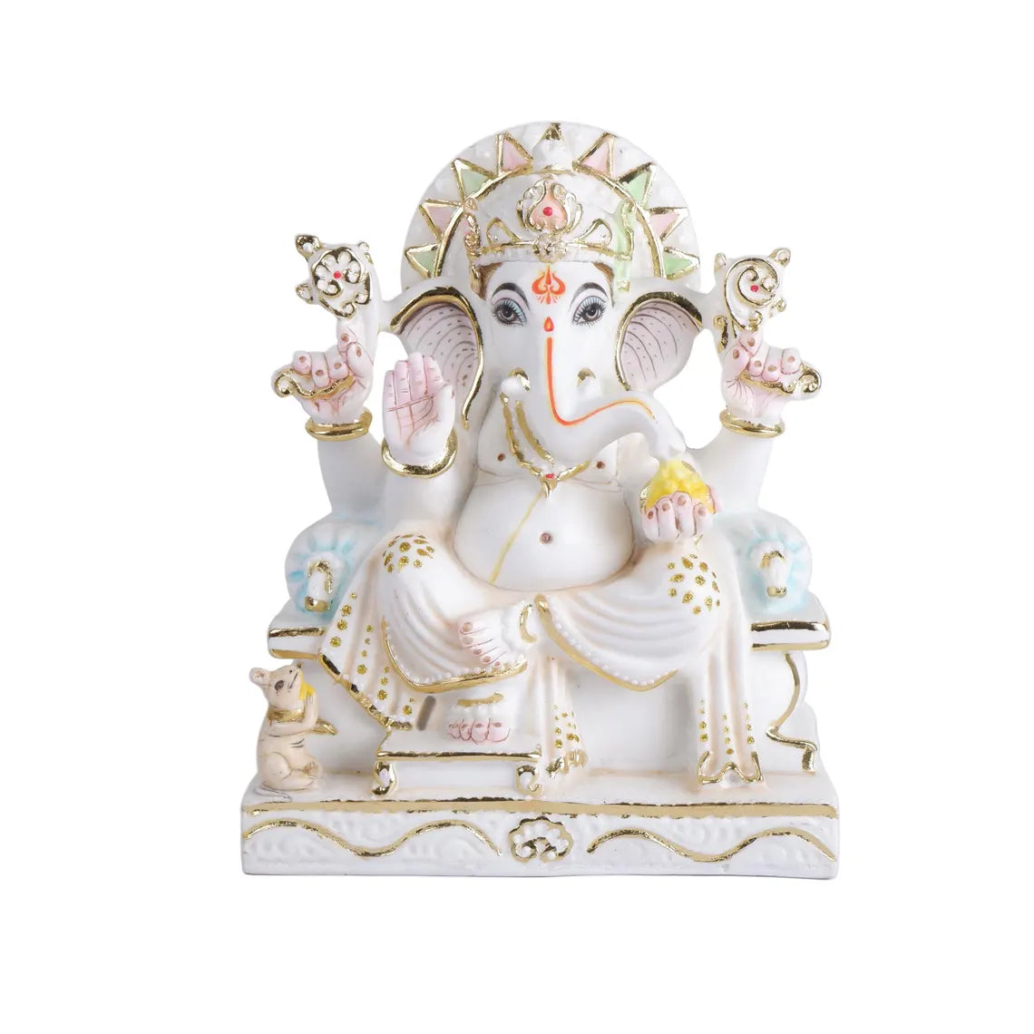 Pure Makrana Cultured Marble Ganesha 9 Inch 3