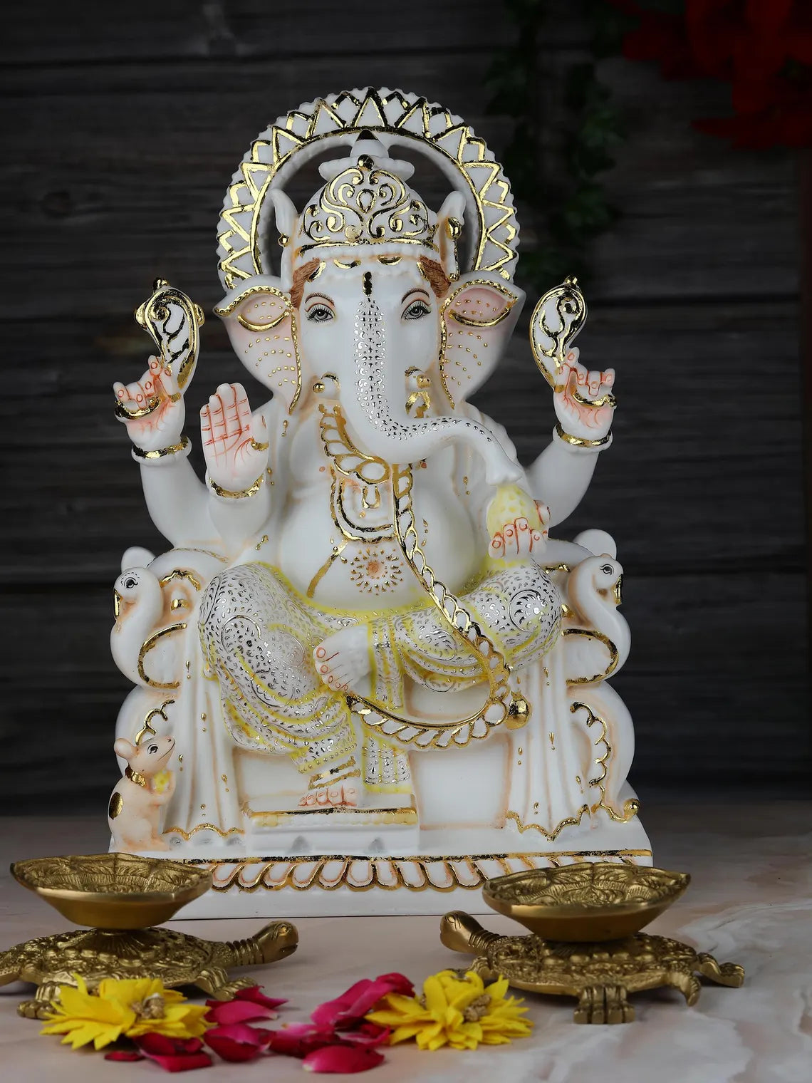 Pure Makrana Cultured Marble Ganesha 15 Inch 2