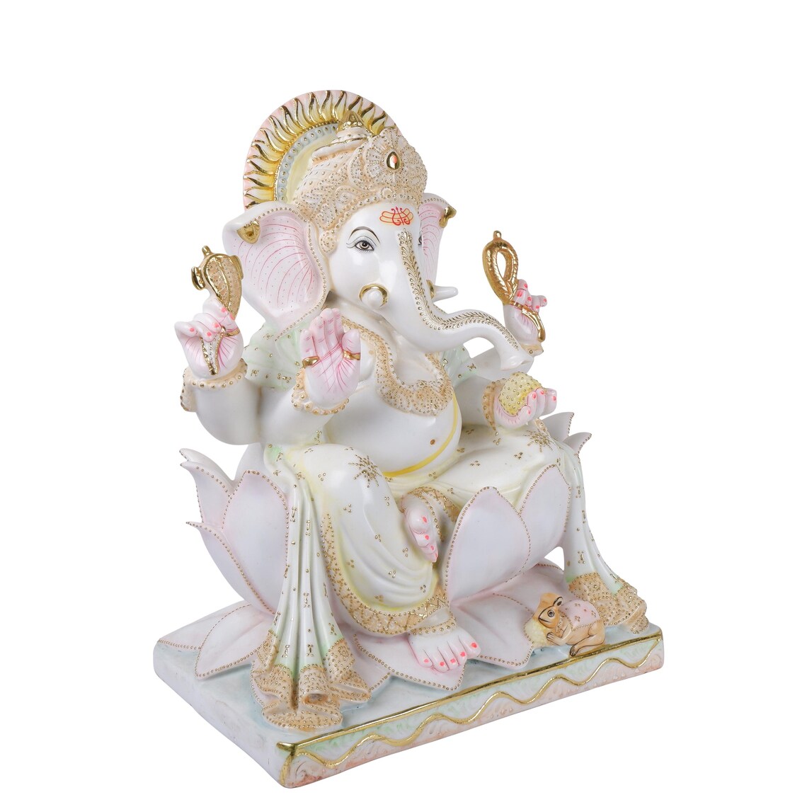 Pure Makrana Cultured Marble Ganesha 17 Inch 3