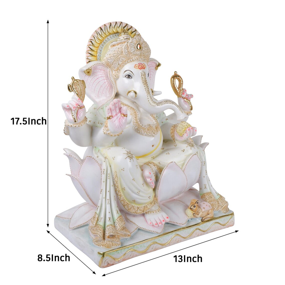 Pure Makrana Cultured Marble Ganesha 17 Inch 1
