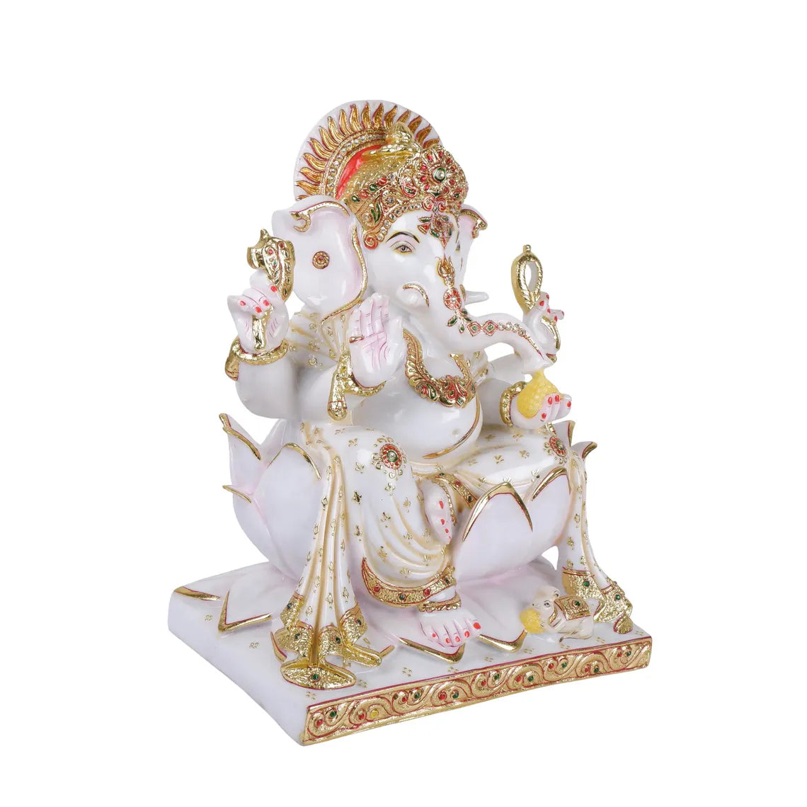 Pure Makrana Cultured Marble Ganesha 17 Inch 3