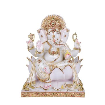 Pure Makrana Cultured Marble Ganesha 17 Inch 1