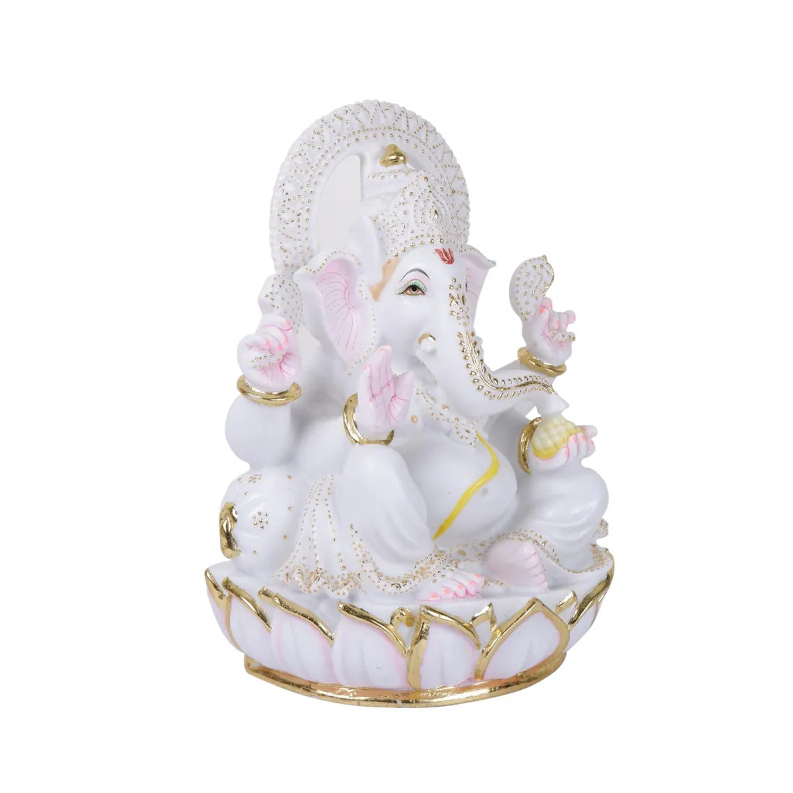 Pure Makrana Cultured Marble Ganesha 12 Inch 4