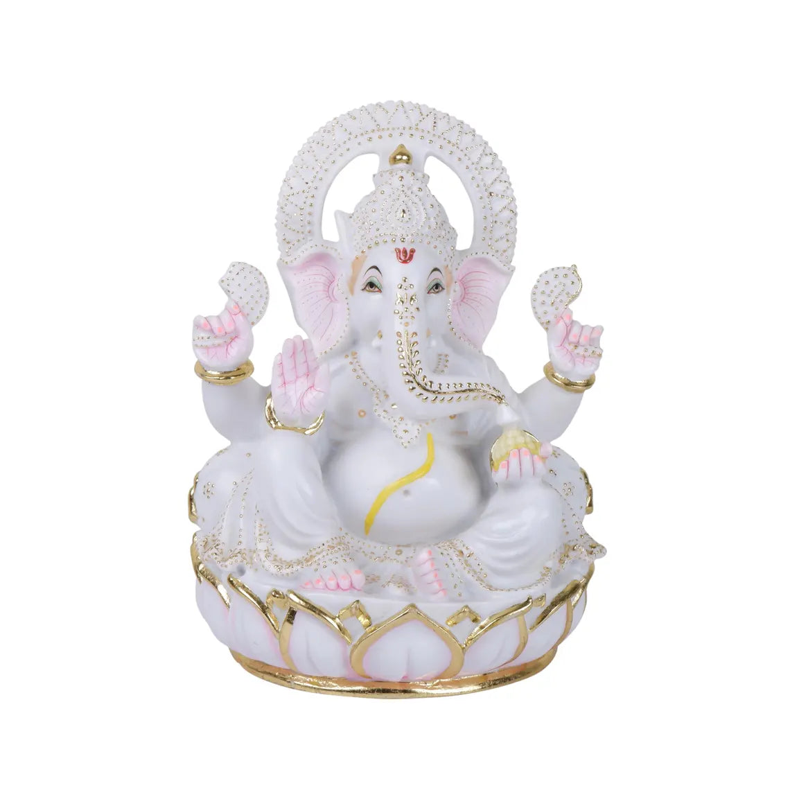 Pure Makrana Cultured Marble Ganesha 12 Inch 3