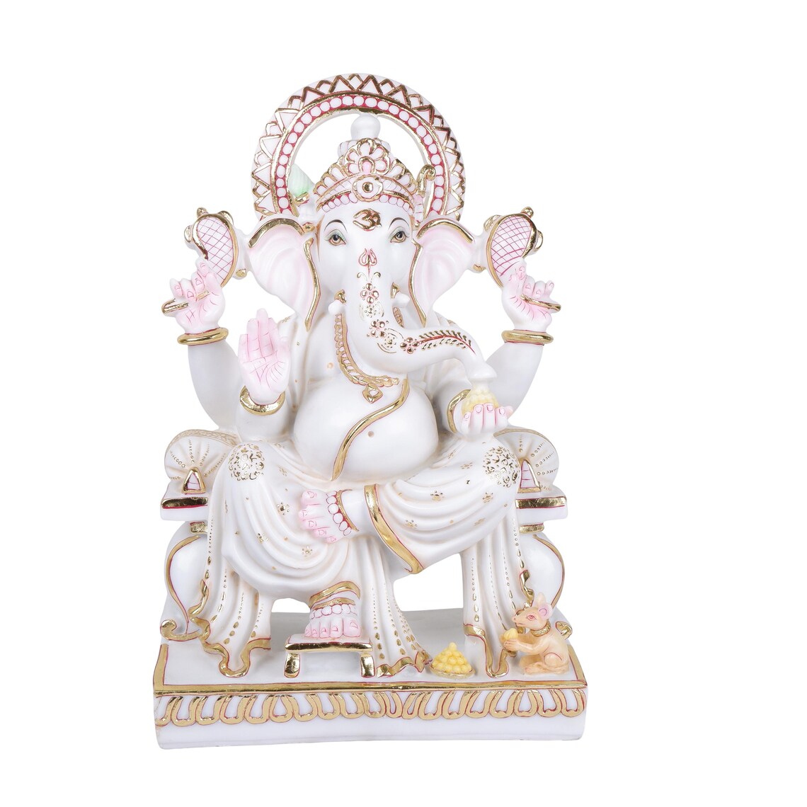 Pure Makrana Cultured Marble Ganesha 18 Inch 4