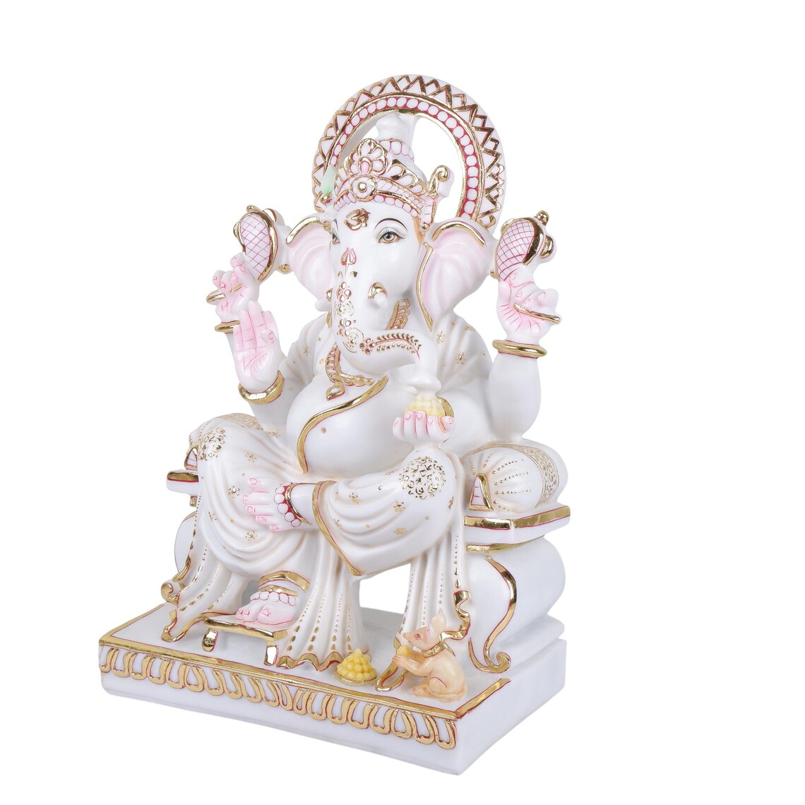 Pure Makrana Cultured Marble Ganesha 18 Inch 5