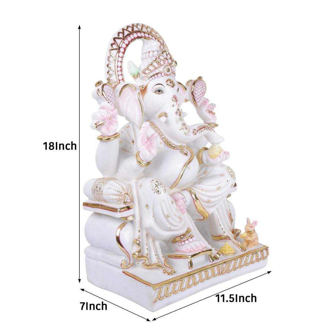 Pure Makrana Cultured Marble Ganesha 18 Inch 1