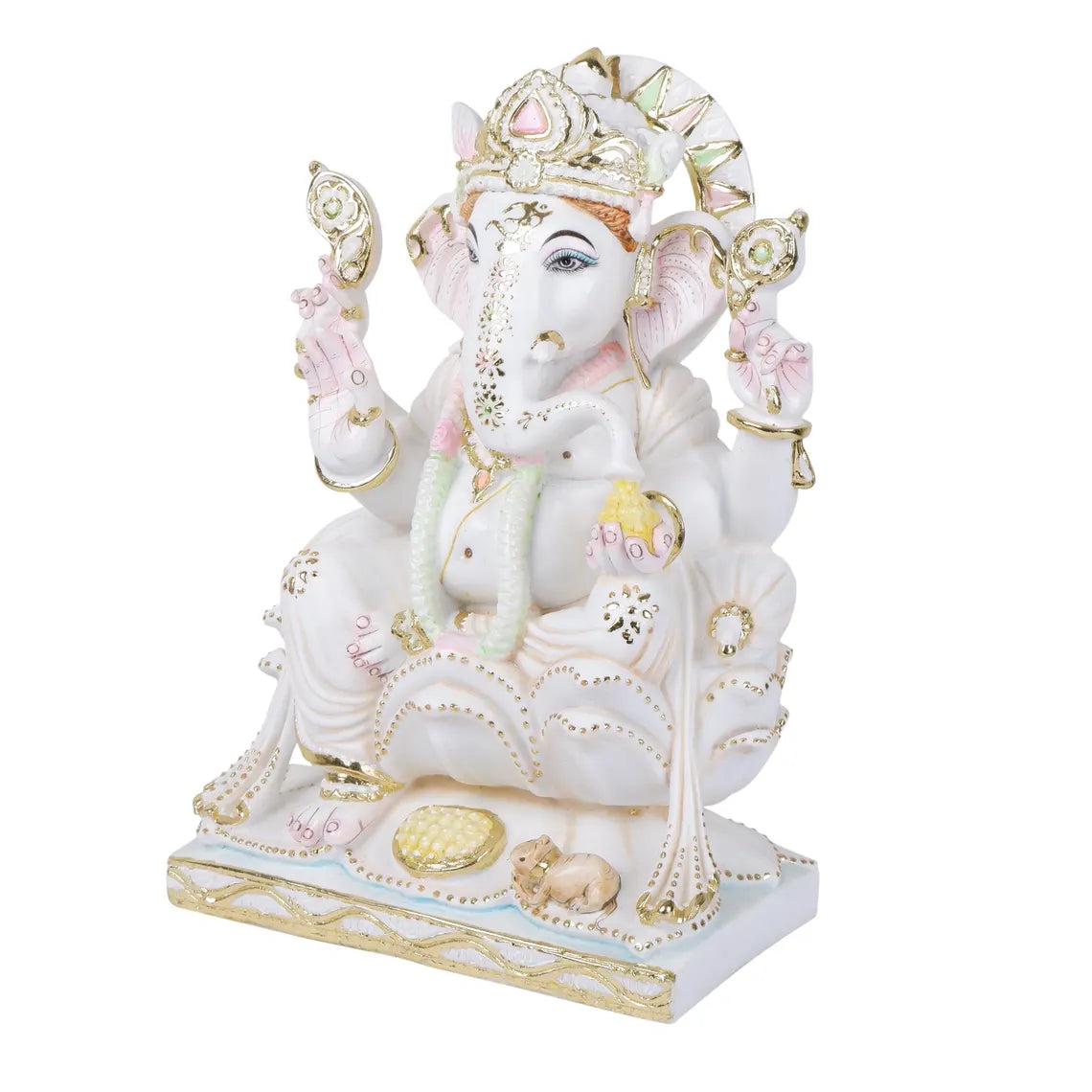 Pure Makrana Cultured Marble Ganesha 14 Inch 8