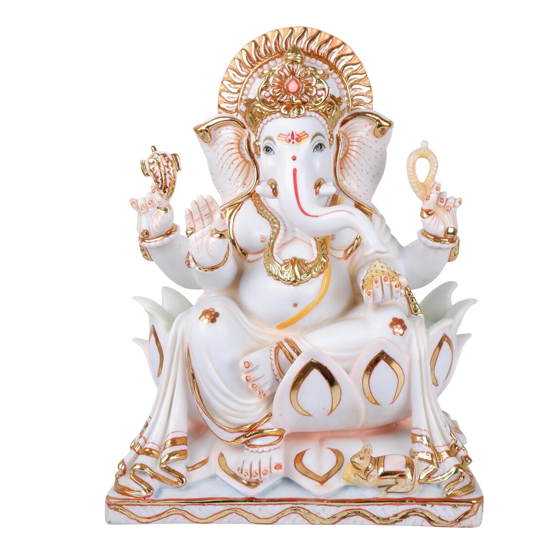 Pure Makrana Cultured Marble Ganesha 17 Inch 7