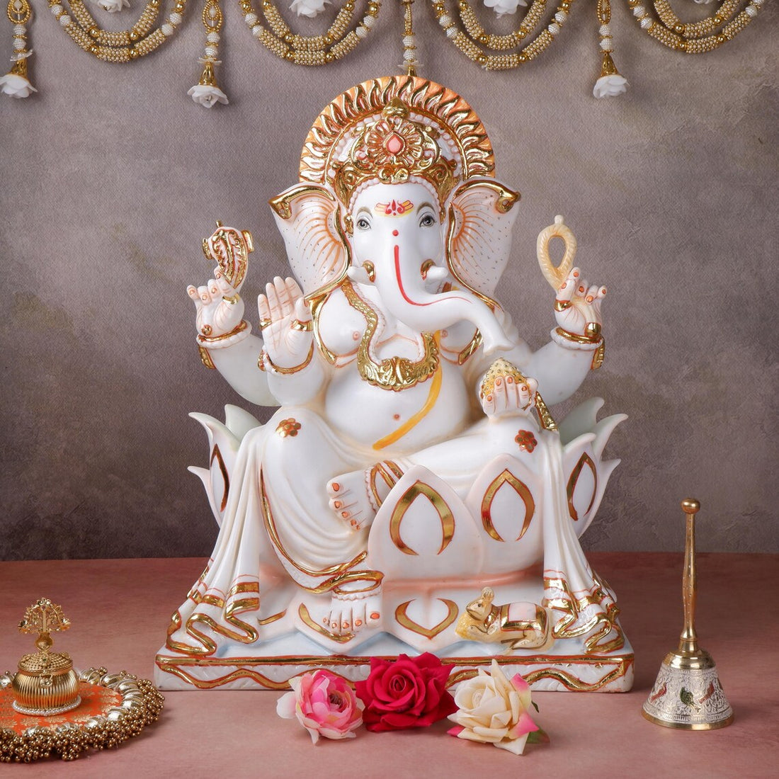 Pure Makrana Cultured Marble Ganesha 17 Inch 1