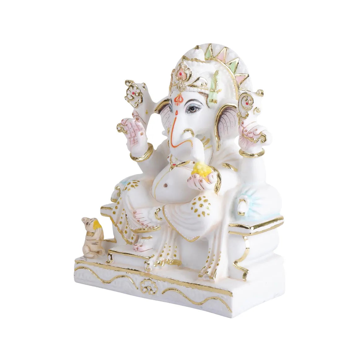 Pure Makrana Cultured Marble Ganesha 9 Inch 5