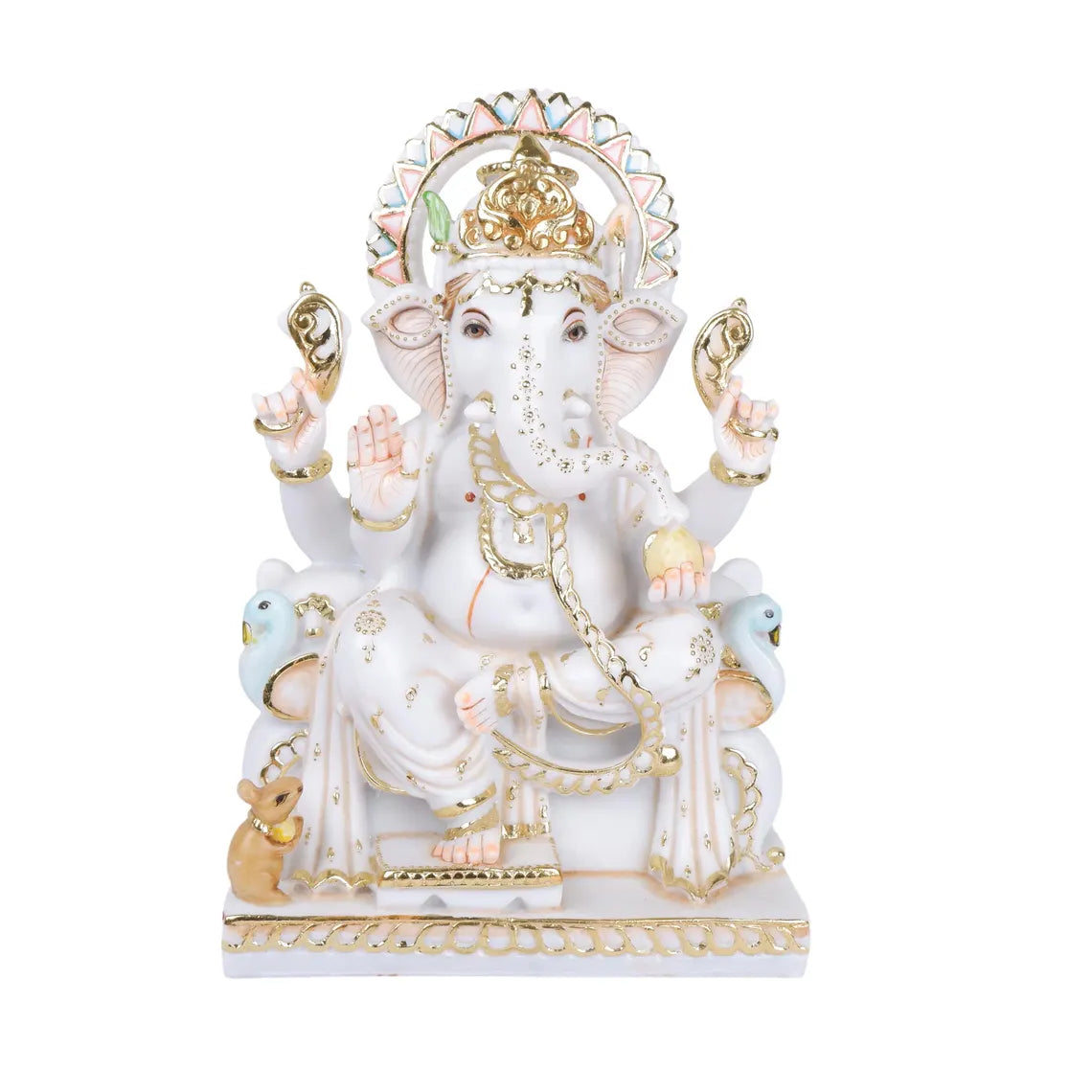 Pure Makrana Cultured Marble Ganesha 15 Inch 9