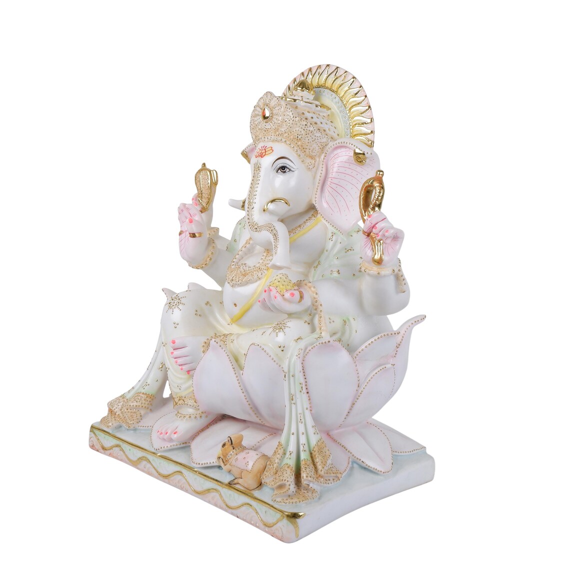 Pure Makrana Cultured Marble Ganesha 17 Inch 4