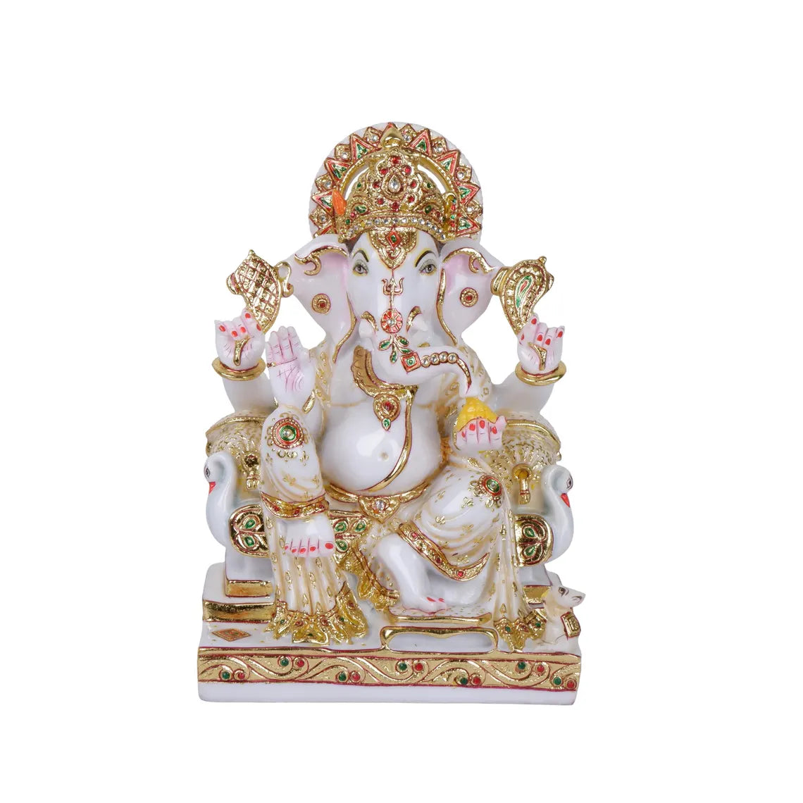 Pure Makrana Cultured Marble Ganesha 15 Inch 3