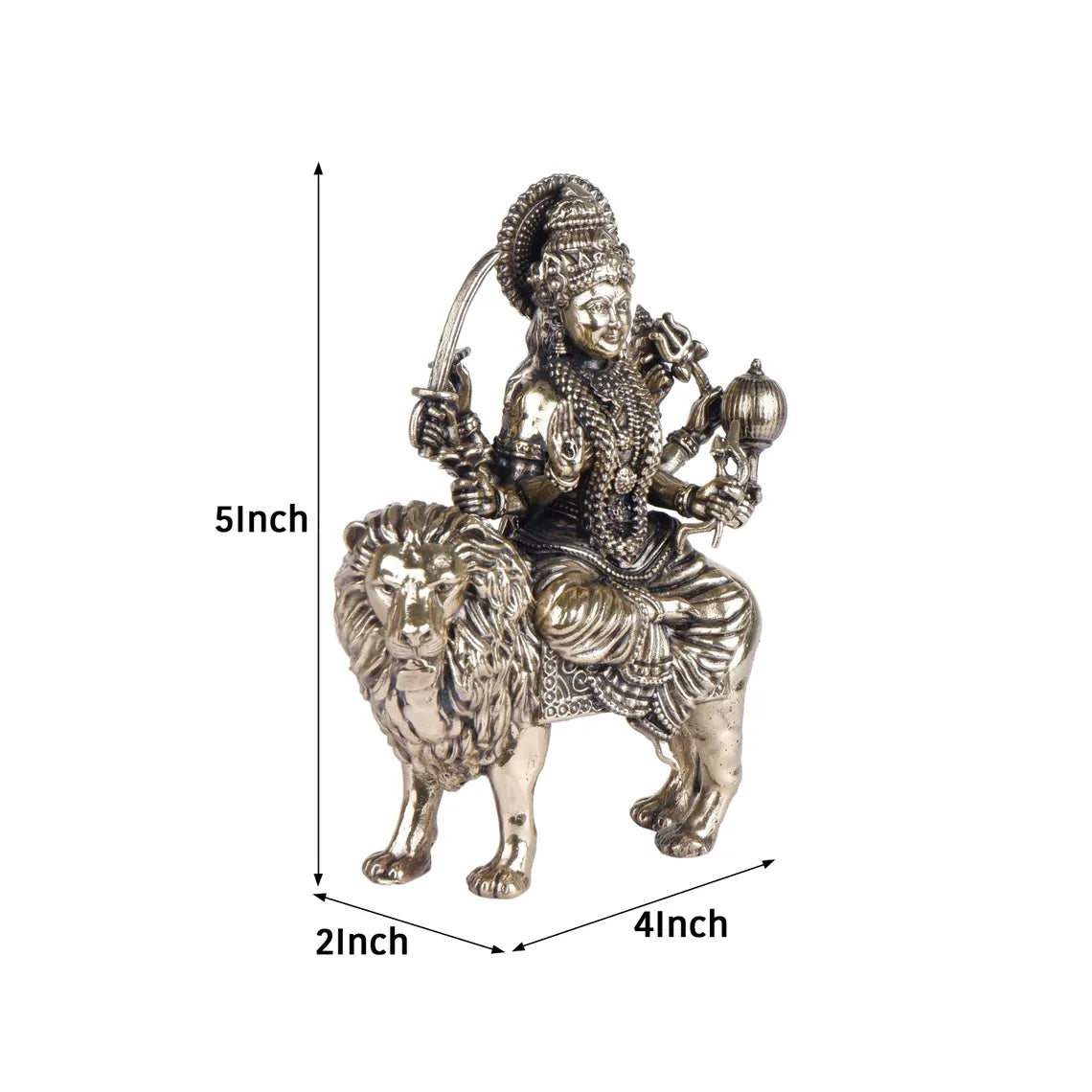 Brass Maa Durga Statue 5 Inch 2