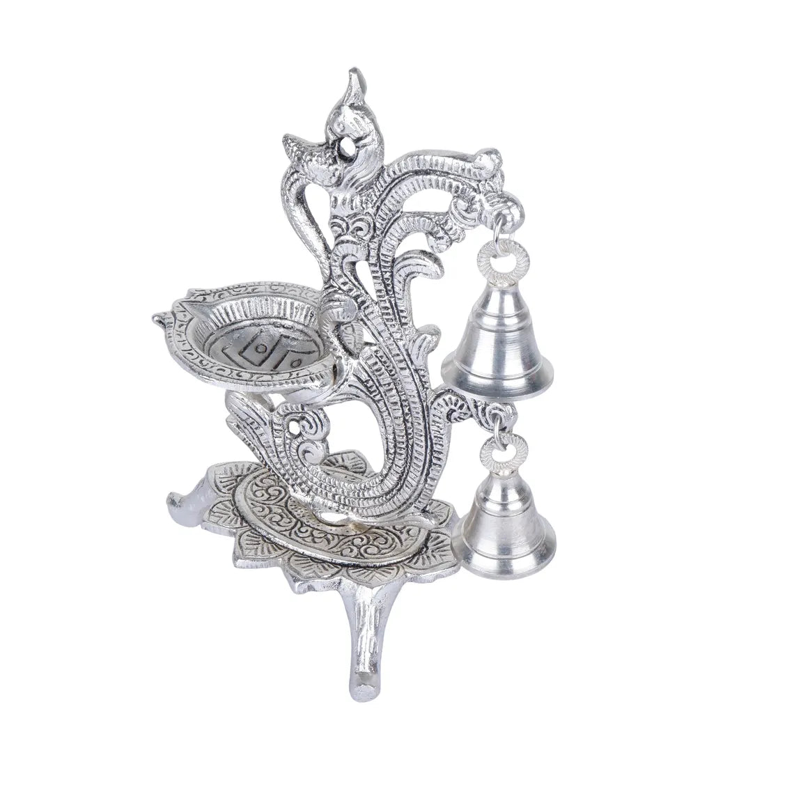 German Silver Oil Lamp 7 Inch 5