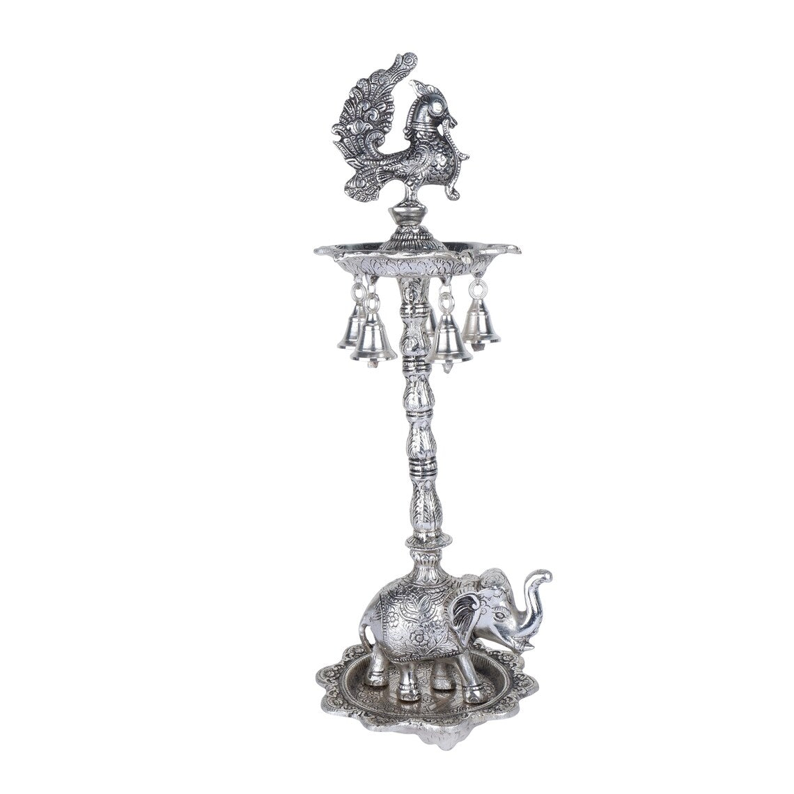German Silver Oil Lamp 18 Inch 6