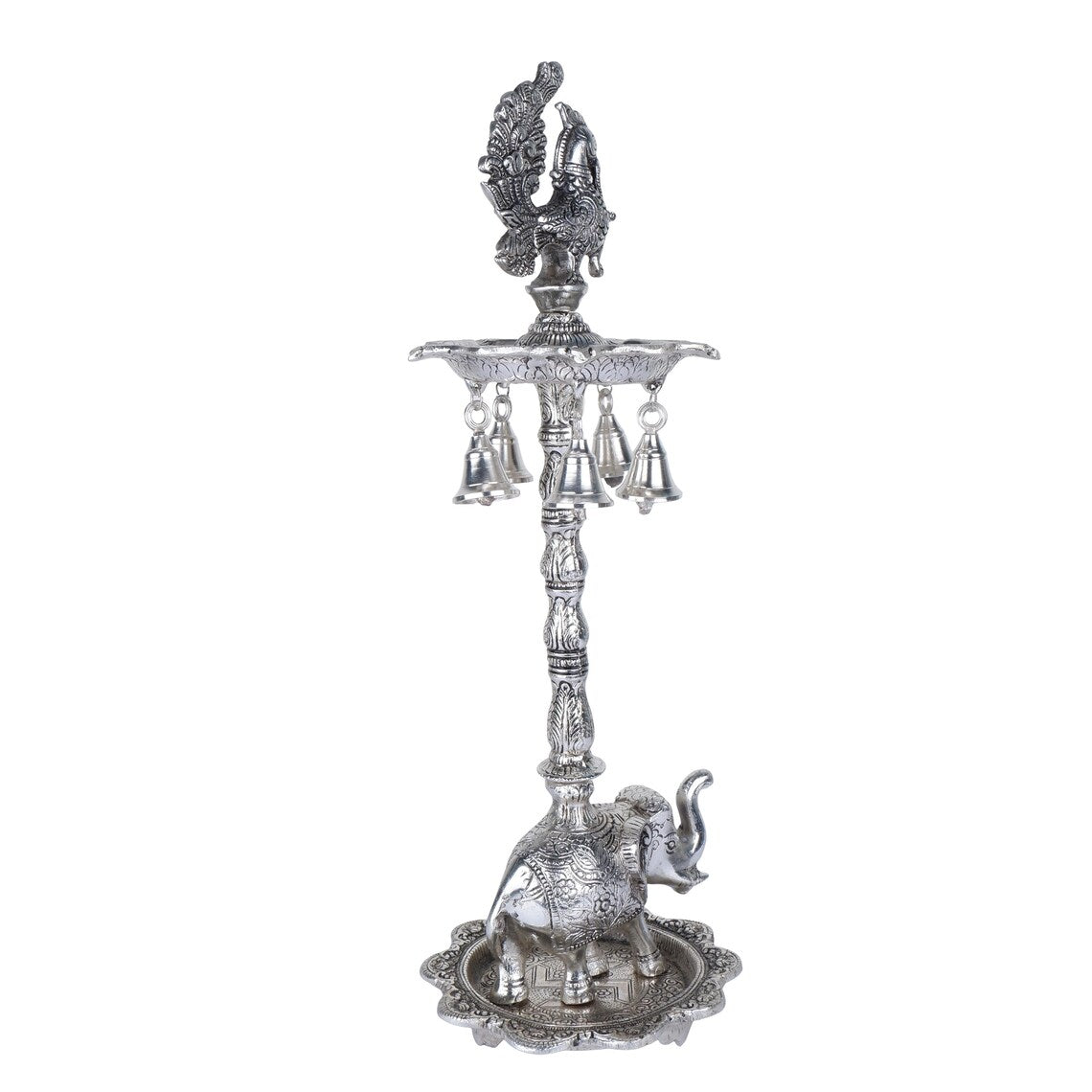 German Silver Oil Lamp 18 Inch 5