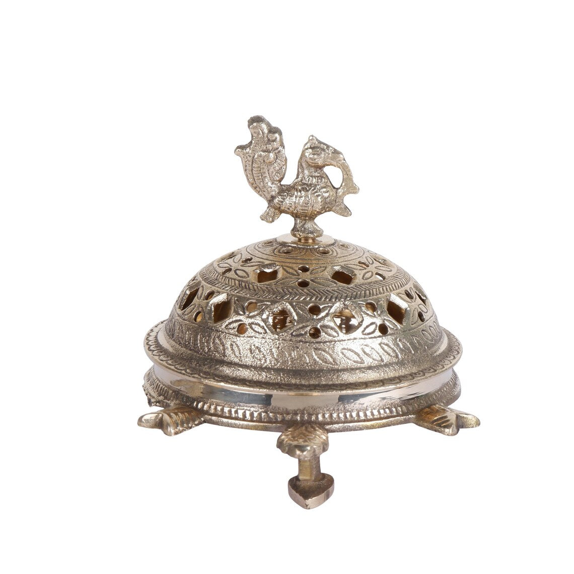 Brass Peacock Incense Burner Dhoop Holder 7