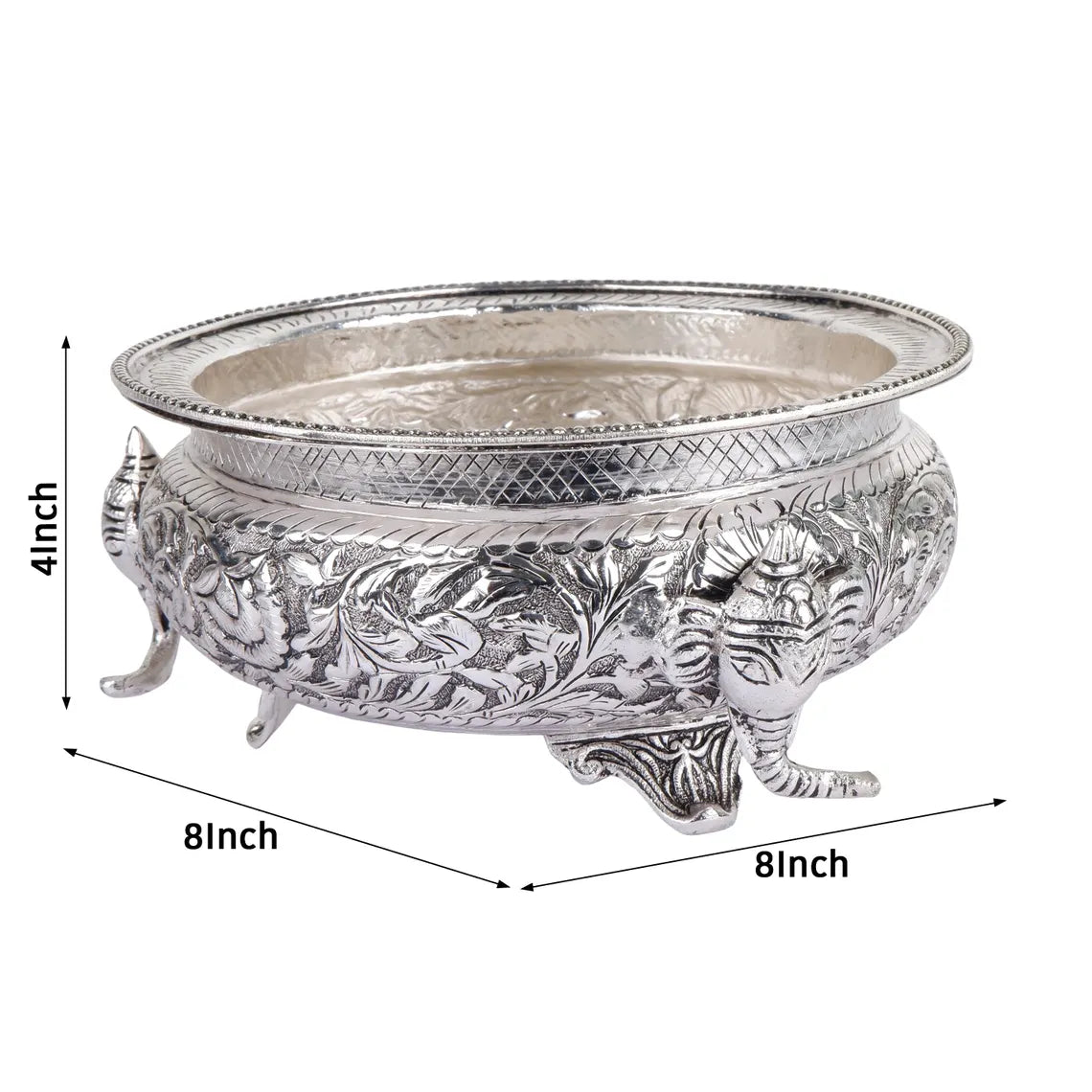 German Silver Urli Bowl 8 Inch 4