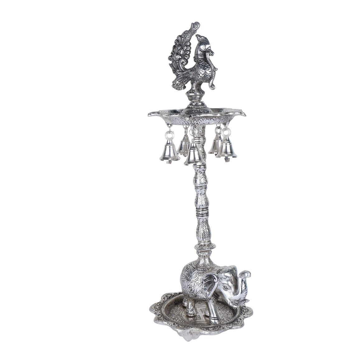 German Silver Oil Lamp 18 Inch 4