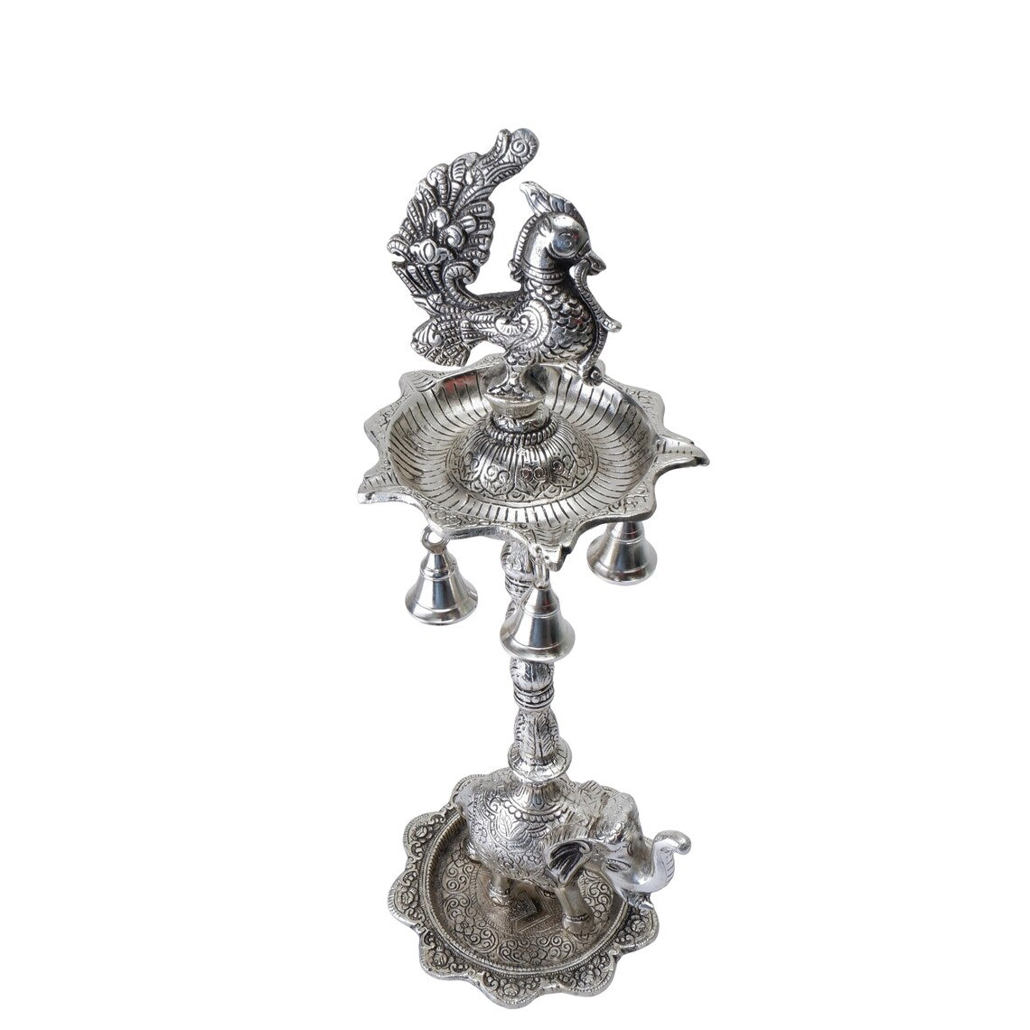 German Silver Oil Lamp 18 Inch 3