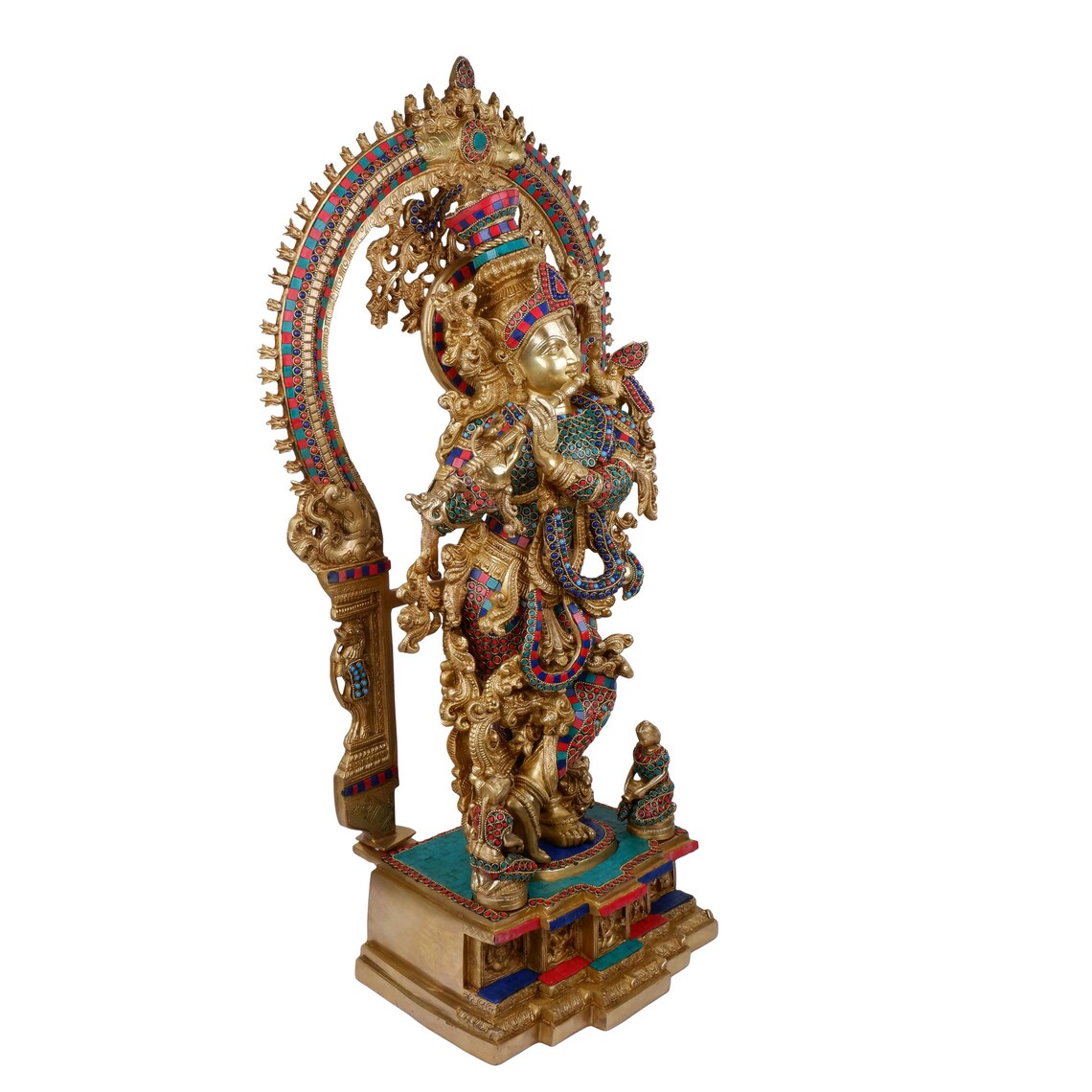 Brass Krishna 34 Inch 4