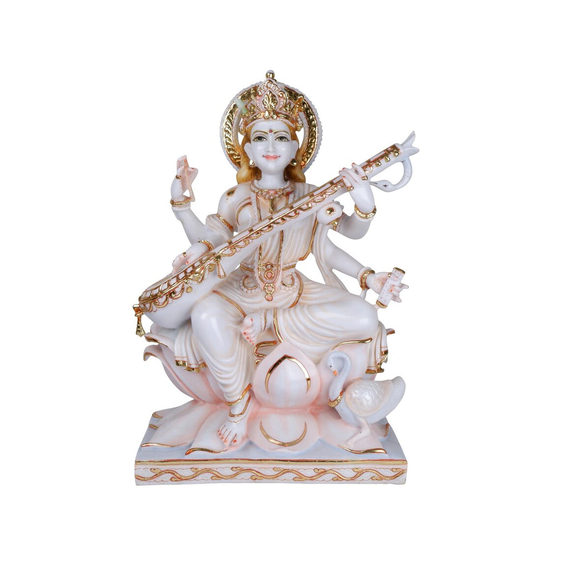 Pure Makrana Cultured Marble Saraswati Statue 23 Inch 1