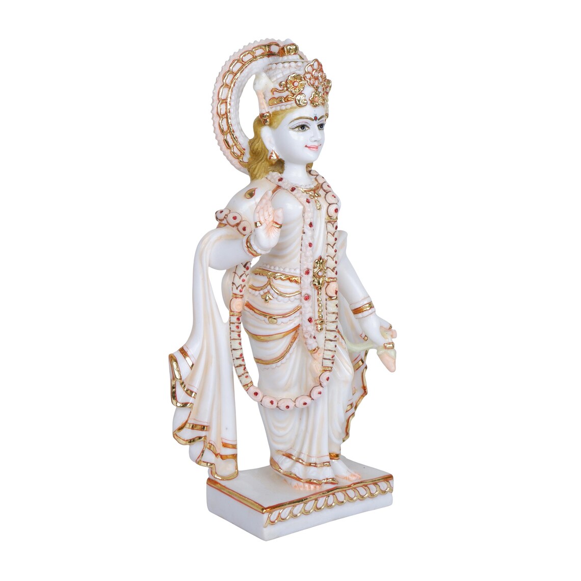 Pure Makrana Cultured Marble Ram Darbar Statue 8