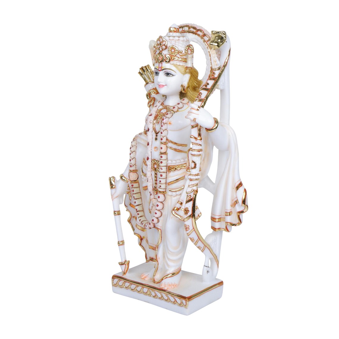 Pure Makrana Cultured Marble Ram Darbar Statue 7