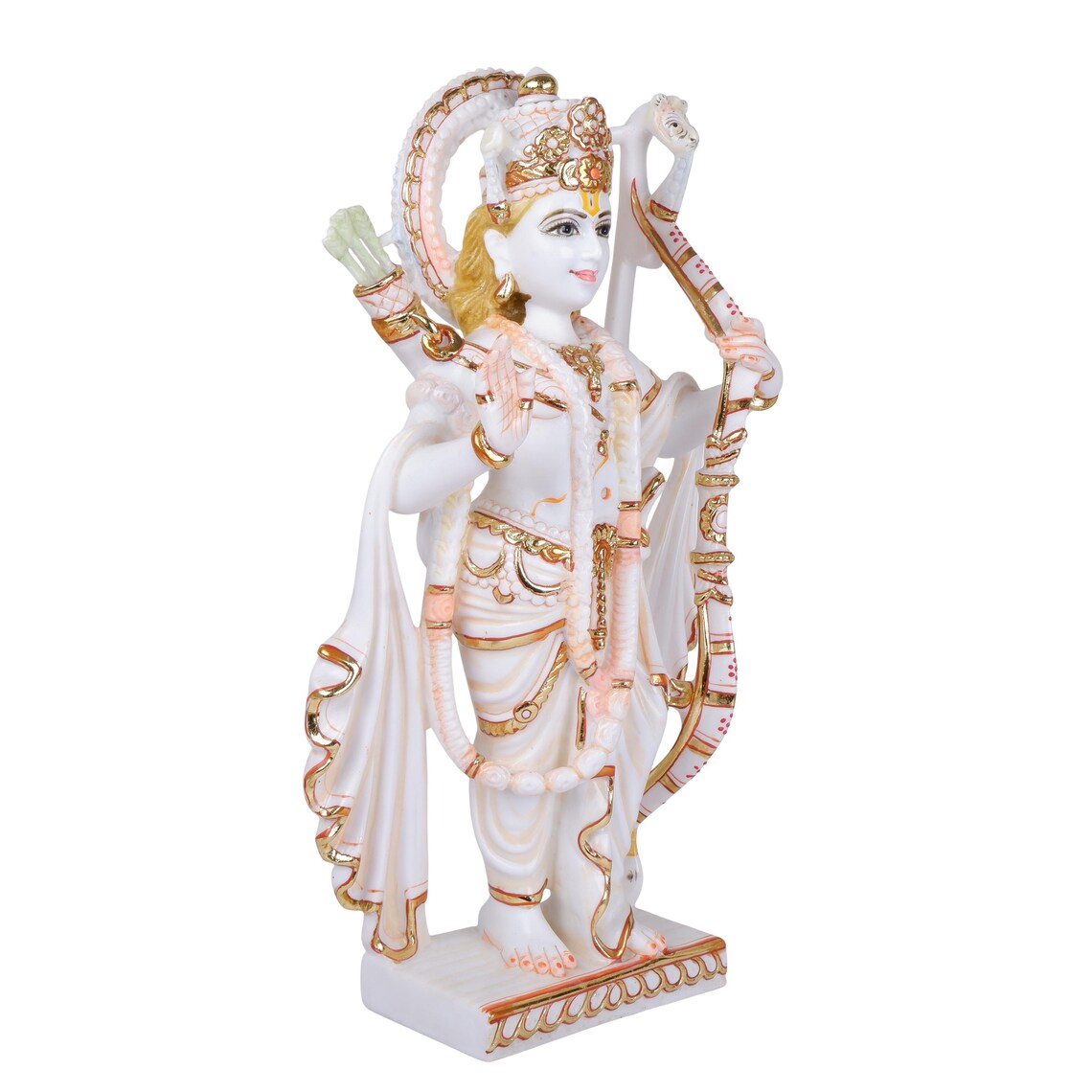 Pure Makrana Cultured Marble Ram Darbar Statue 6