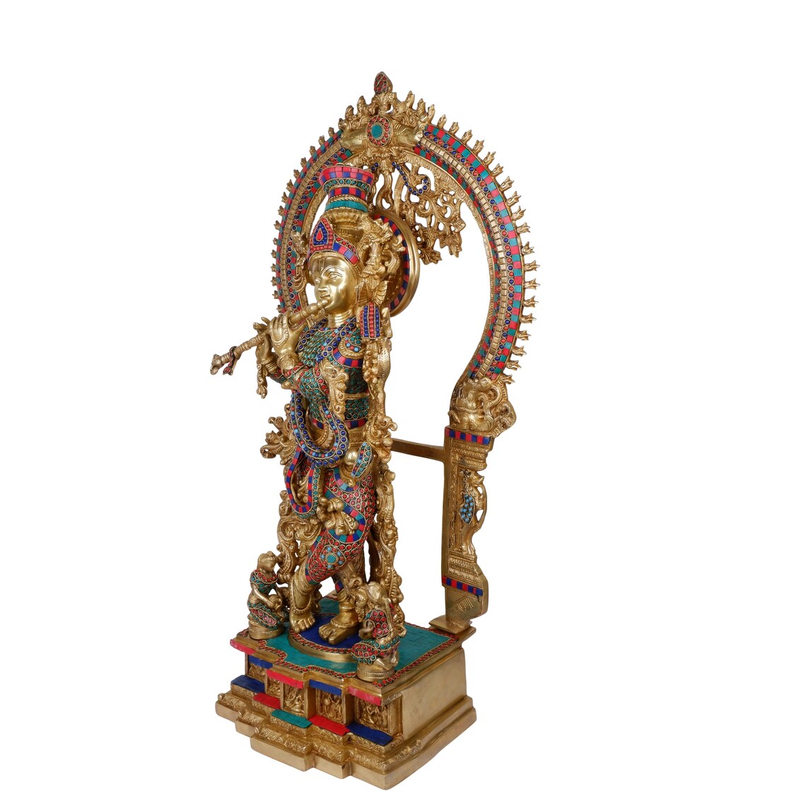 Brass Krishna 34 Inch 2