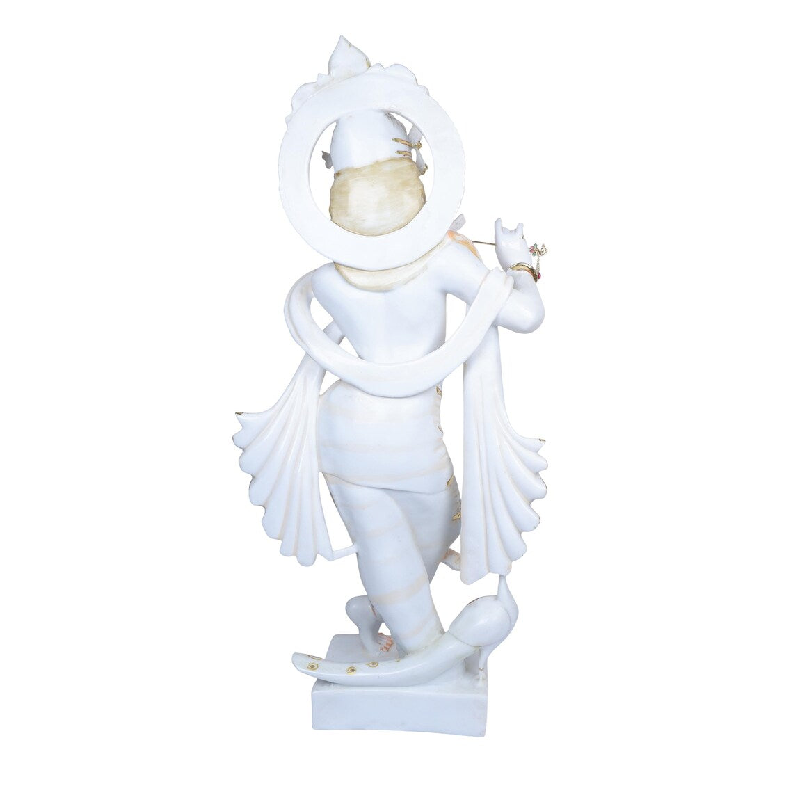 Pure Makrana Cultured Marble Radha Krishna Statue 38 Inch 6