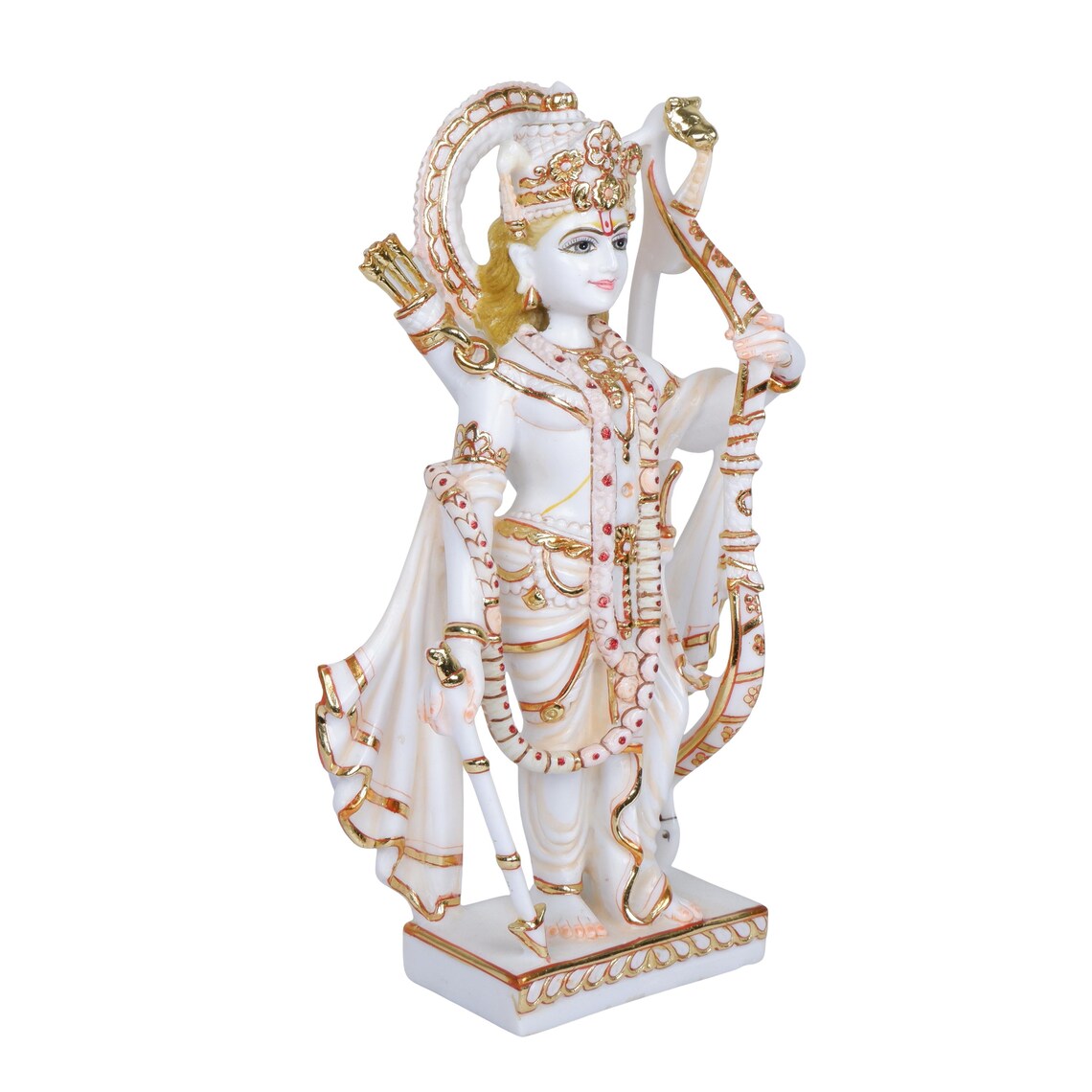 Pure Makrana Cultured Marble Ram Darbar Statue 5
