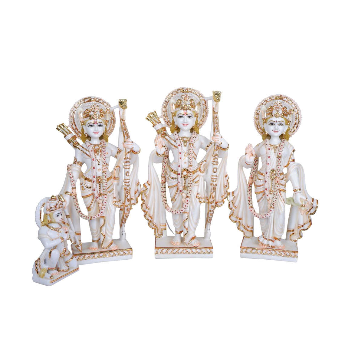 Pure Makrana Cultured Marble Ram Darbar Statue 4