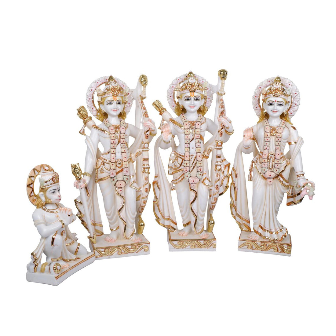 Pure Makrana Cultured Marble Ram Darbar Statue 1