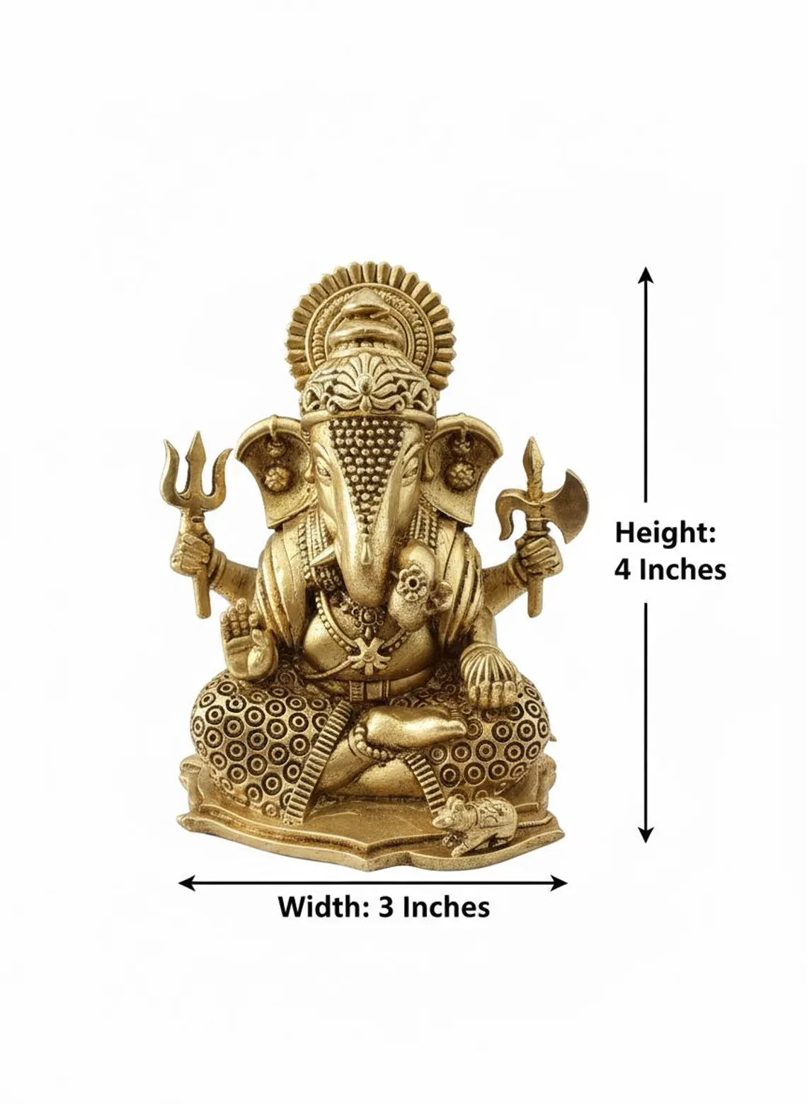 Brass Ganesha 4 Inch 7