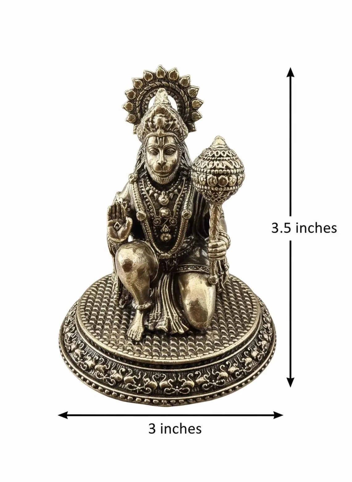 Brass Hanuman 3.5 Inch 6