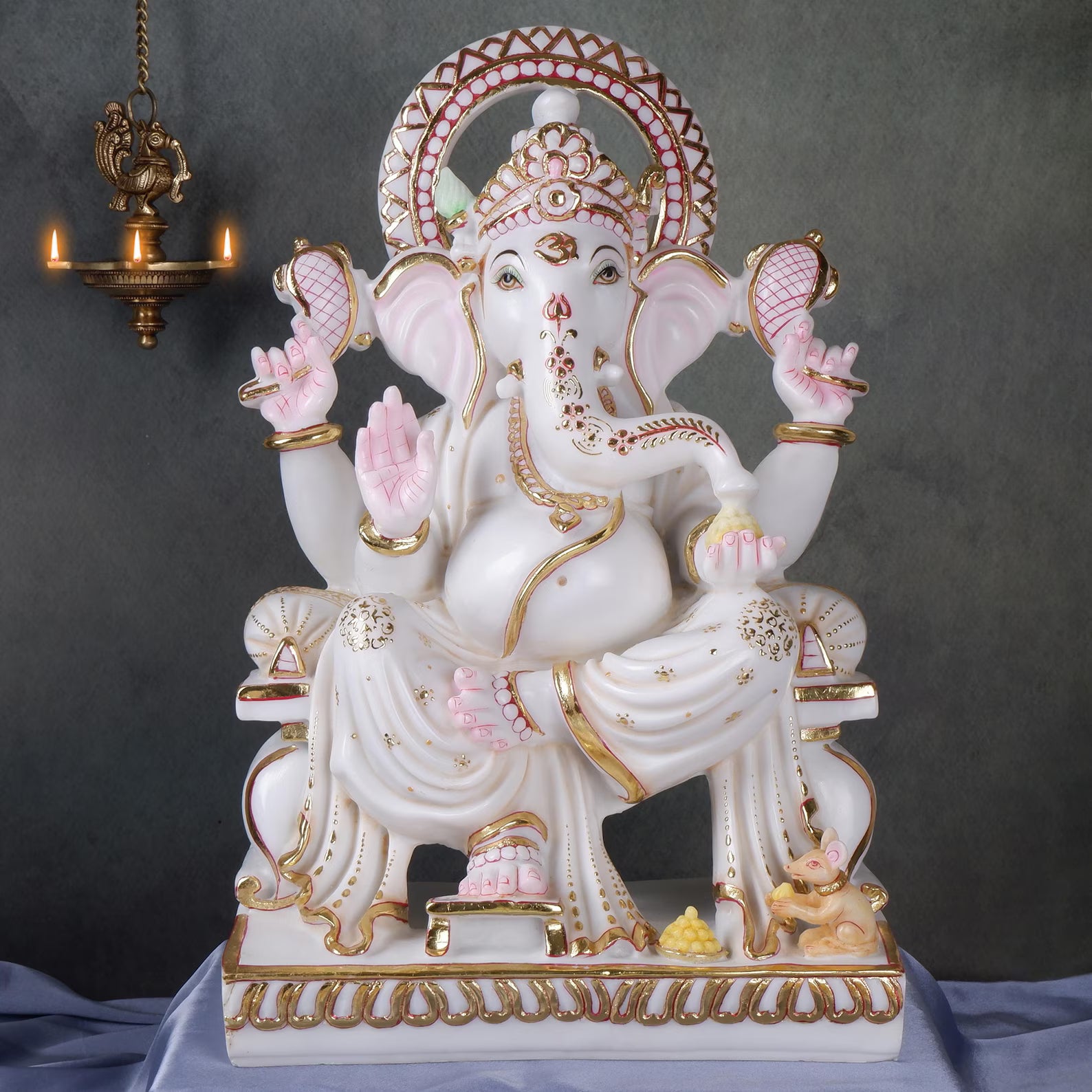 Pure Makrana Cultured Marble Ganesha 18 Inch 1