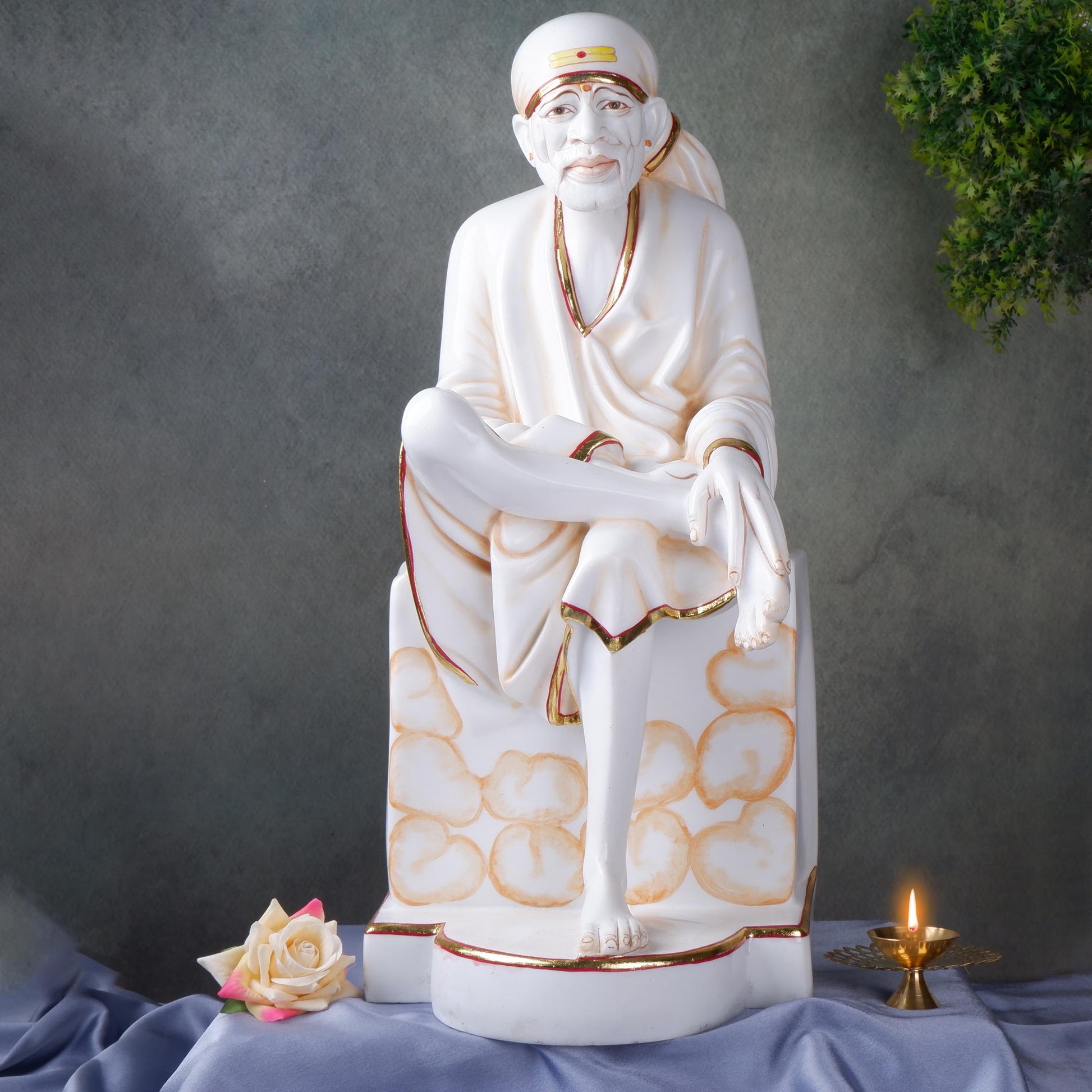 Pure Makrana Cultured Marble Sai Baba Statue 1
