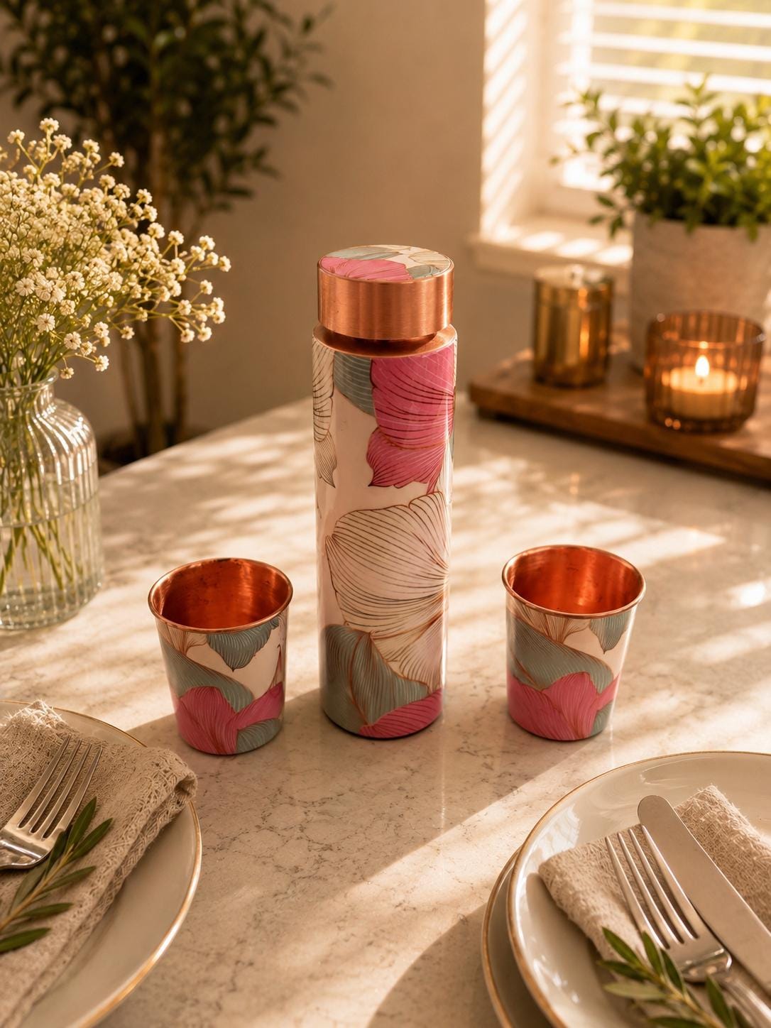 Copper Water Bottle 900ml 6